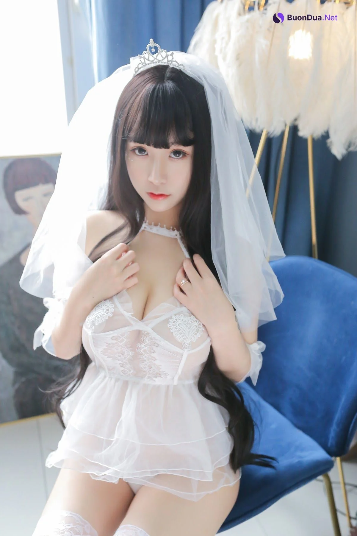 Coser@Mao Jiu Jiang Sakura (猫九酱Sakura) – 长发婚纱 - Photo 17