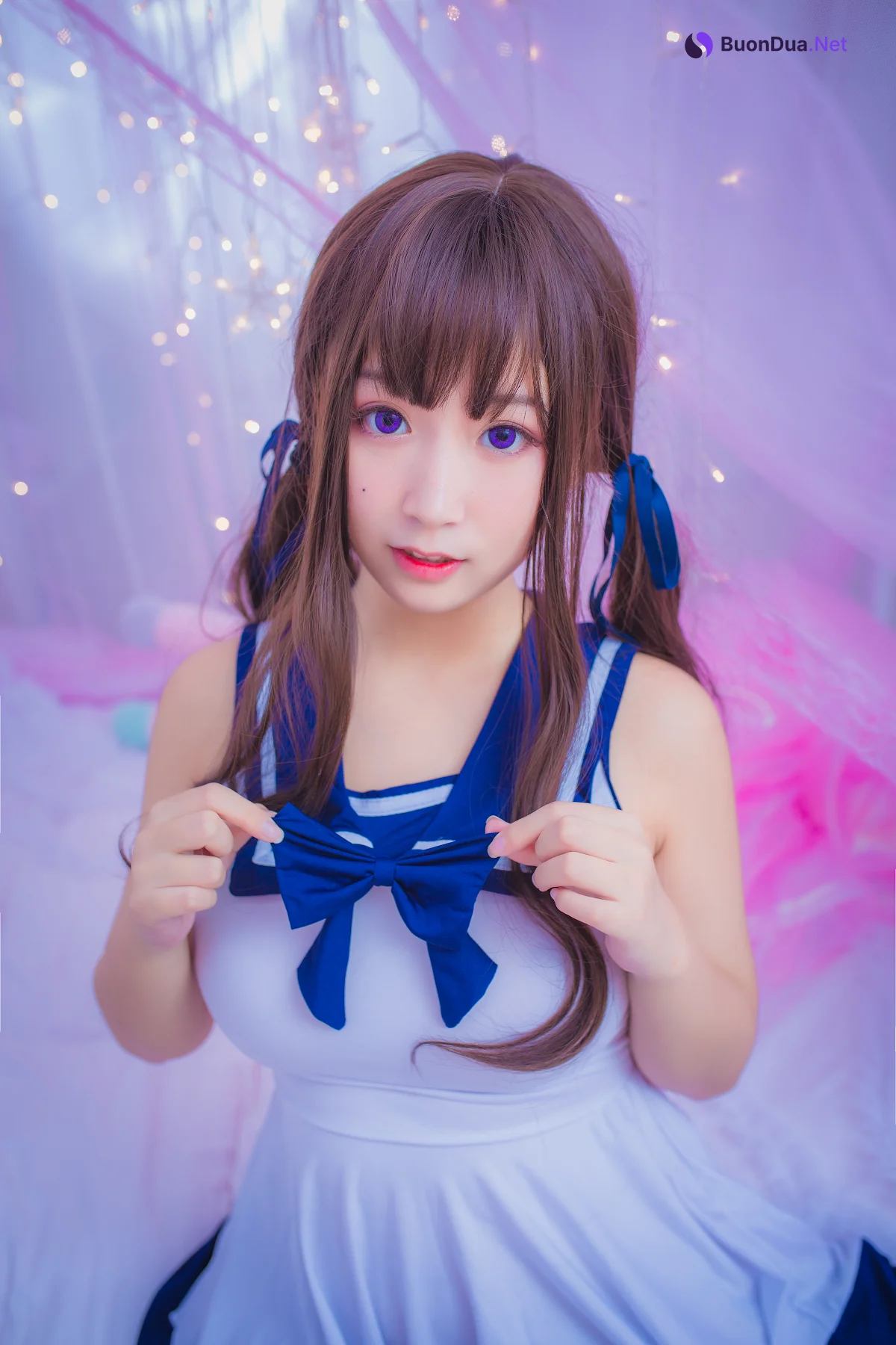Coser@Mao Jiu Jiang Sakura (猫九酱Sakura) – 连衣水手服 - Photo 10