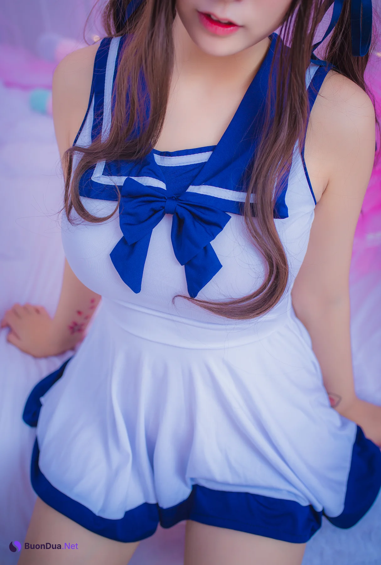 Coser@Mao Jiu Jiang Sakura (猫九酱Sakura) – 连衣水手服 - Photo 11
