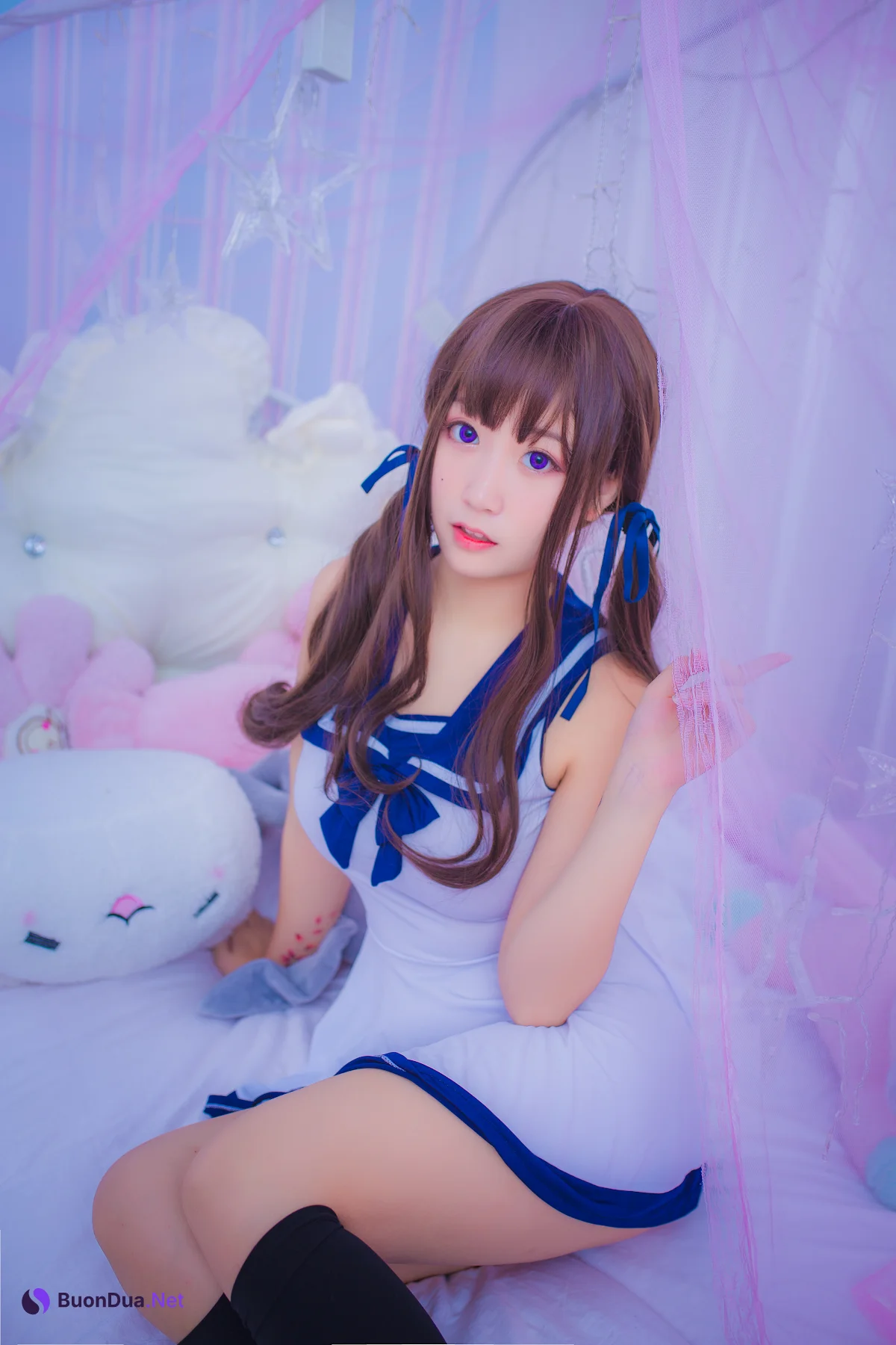 Coser@Mao Jiu Jiang Sakura (猫九酱Sakura) – 连衣水手服 - Photo 4