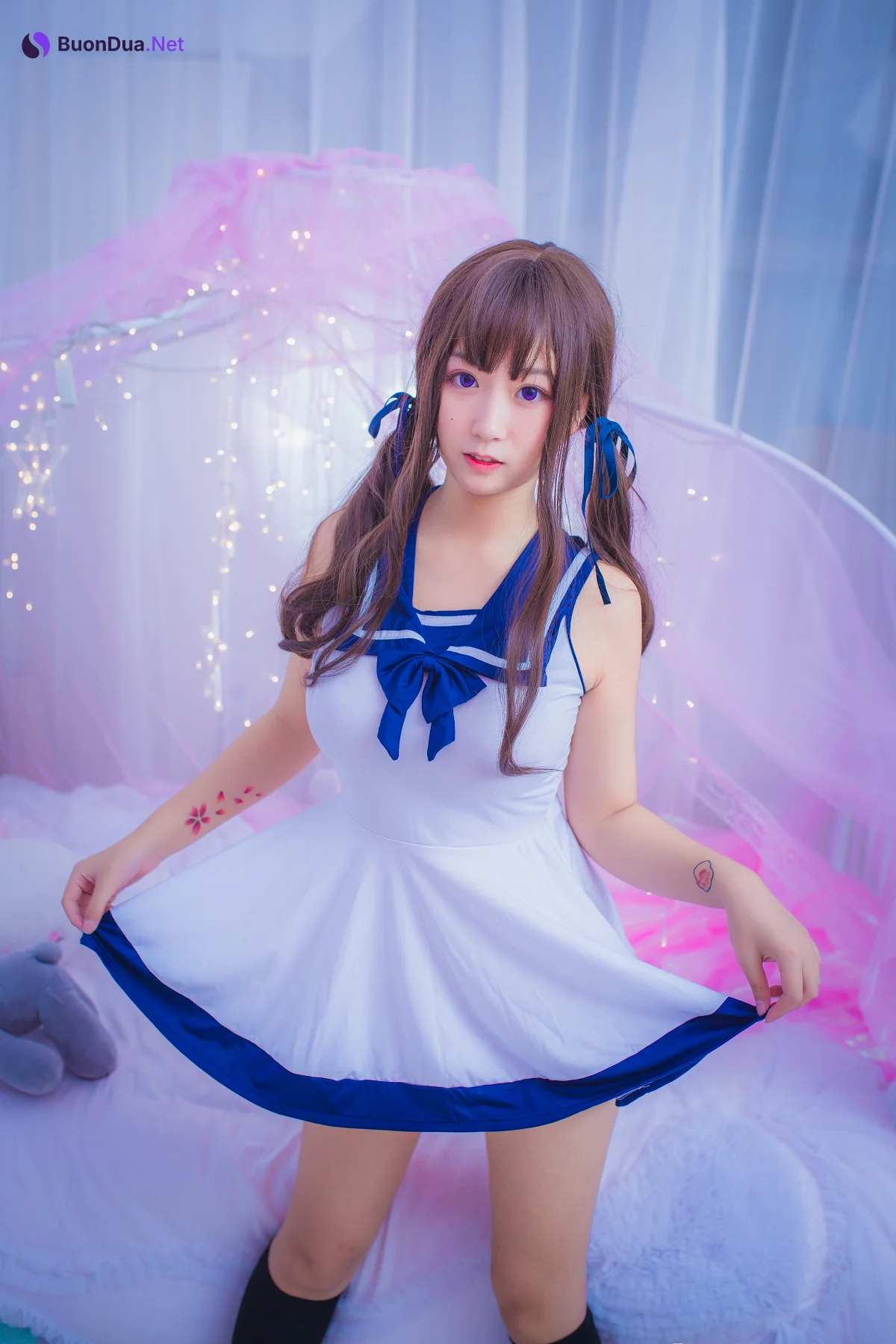 Coser@Mao Jiu Jiang Sakura (猫九酱Sakura) – 连衣水手服 - Photo 9