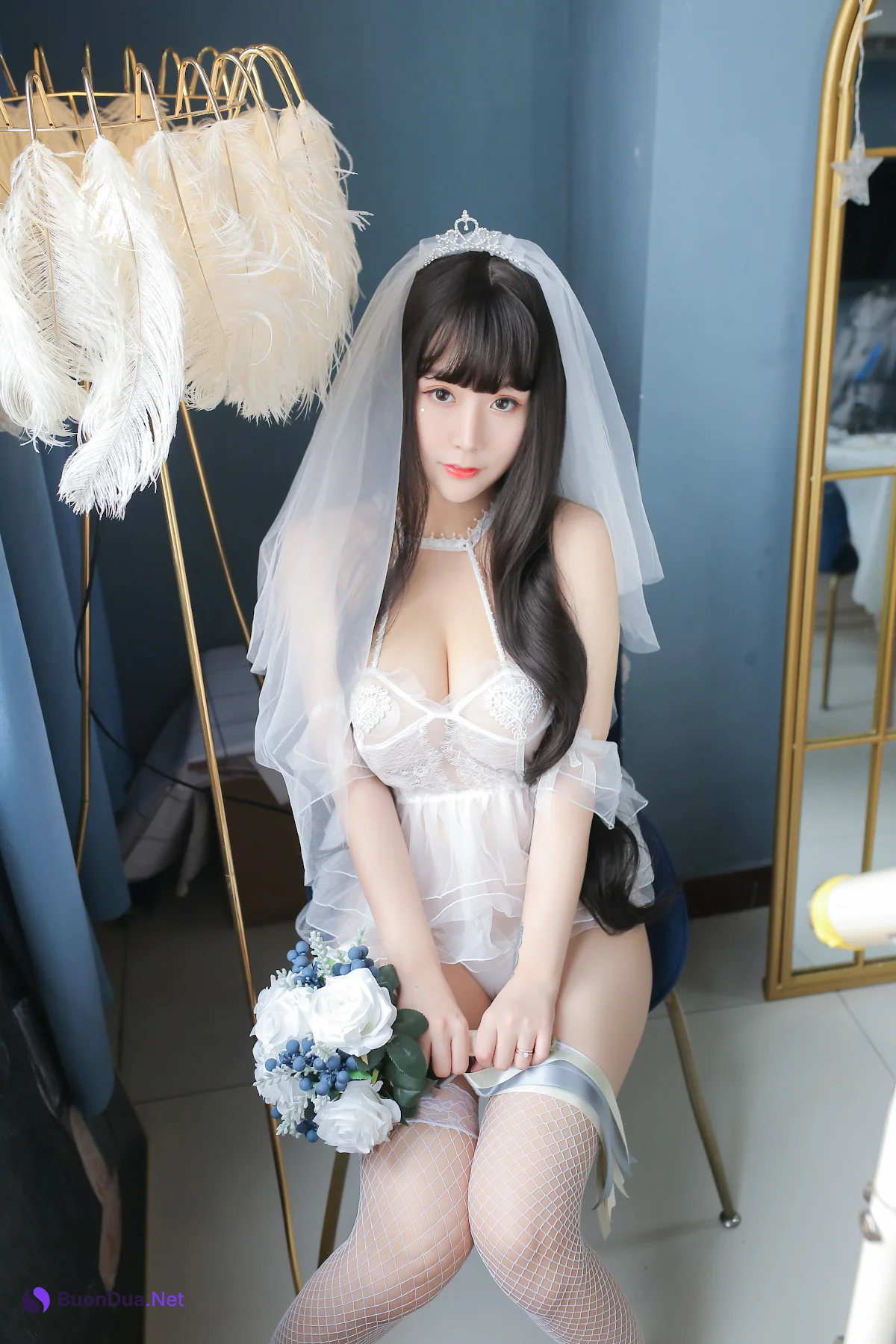 Coser@Mao Jiu Jiang Sakura (猫九酱Sakura) – 猫妹花嫁 - Photo 7
