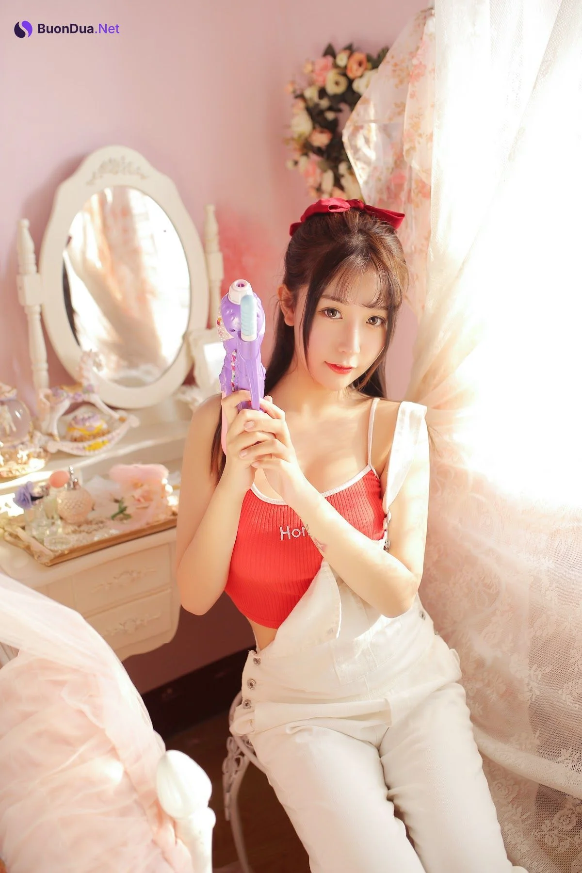 Coser@Mao Jiu Jiang Sakura (猫九酱Sakura) – 红色吊带 - รูปภาพ 12