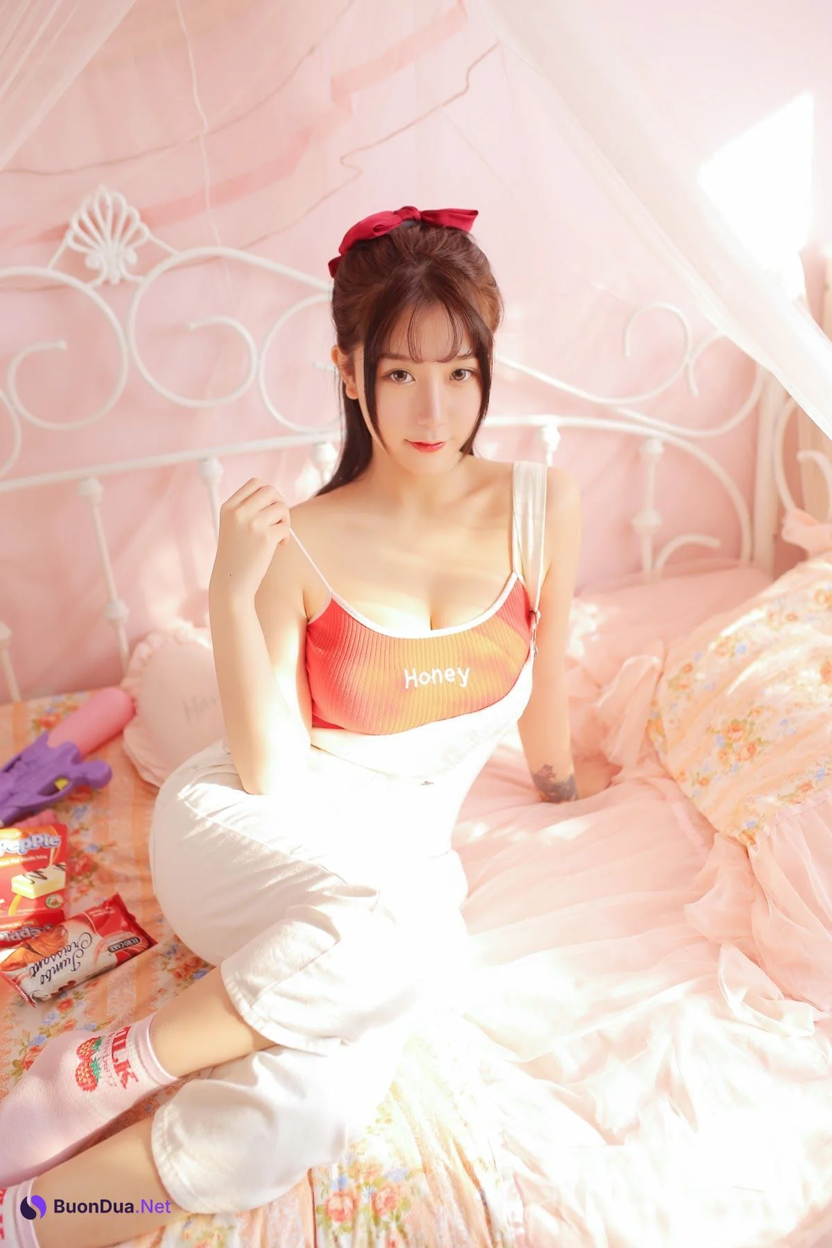 Coser@Mao Jiu Jiang Sakura (猫九酱Sakura) – 红色吊带 - รูปภาพ 6