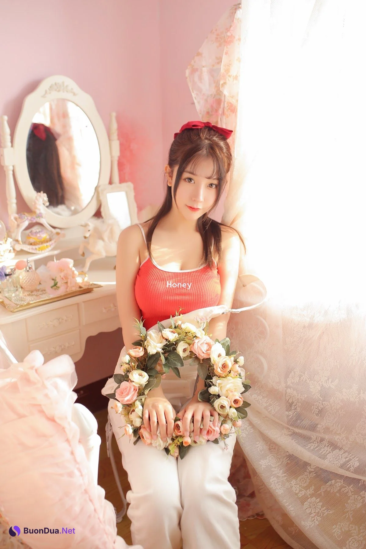 Coser@Mao Jiu Jiang Sakura (猫九酱Sakura) – 红色吊带 - รูปภาพ 7