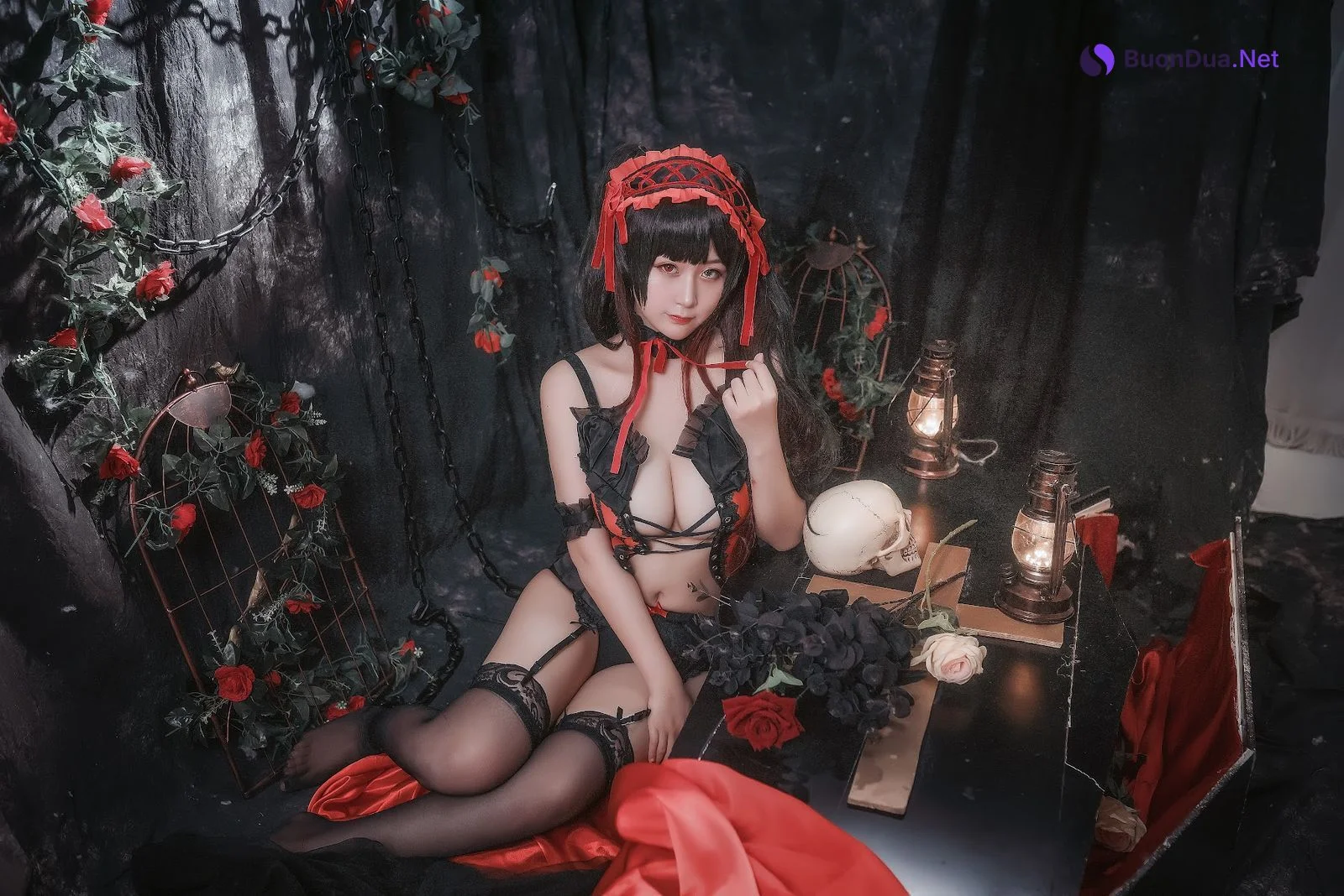 Coser@Mao Jiu Jiang Sakura (猫九酱Sakura) – 狂三内衣 - Photo 12
