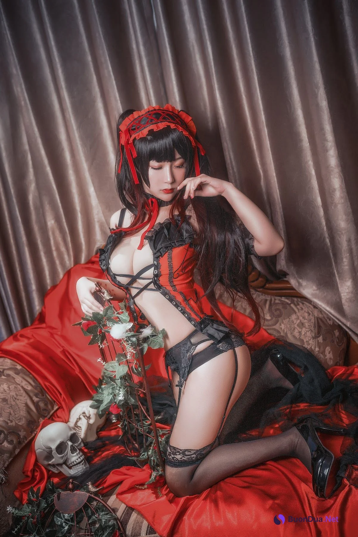 Coser@Mao Jiu Jiang Sakura (猫九酱Sakura) – 狂三内衣 - Photo 9