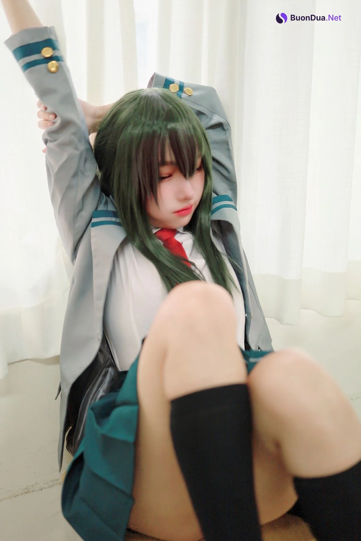 Coser@慕慕Momo – 蛙吹梅雨 學生服 Asui Tsuyu - Photo 10
