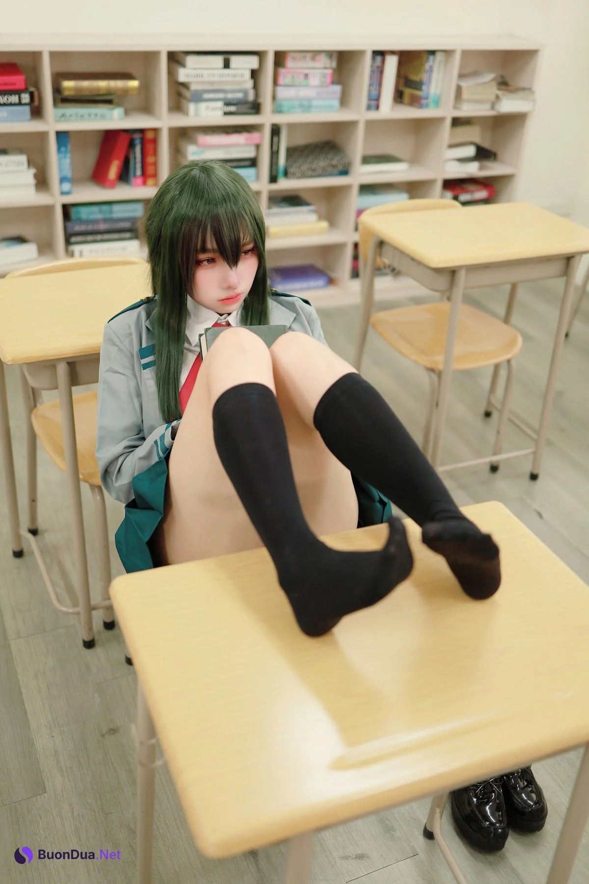 Coser@慕慕Momo – 蛙吹梅雨 學生服 Asui Tsuyu - Photo 11