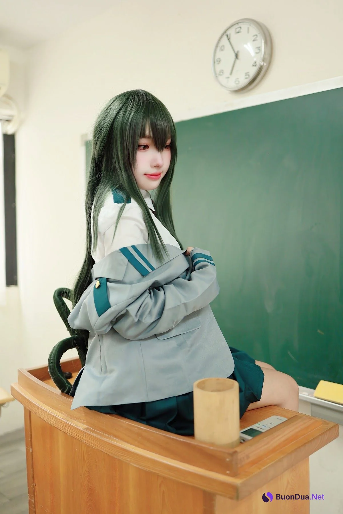 Coser@慕慕Momo – 蛙吹梅雨 學生服 Asui Tsuyu - Photo 17