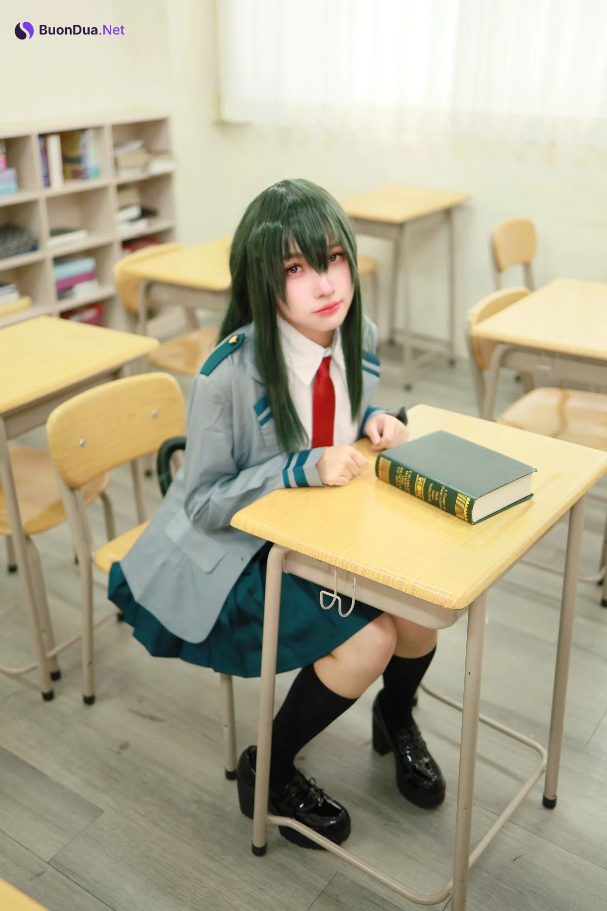Coser@慕慕Momo – 蛙吹梅雨 學生服 Asui Tsuyu - Photo 5
