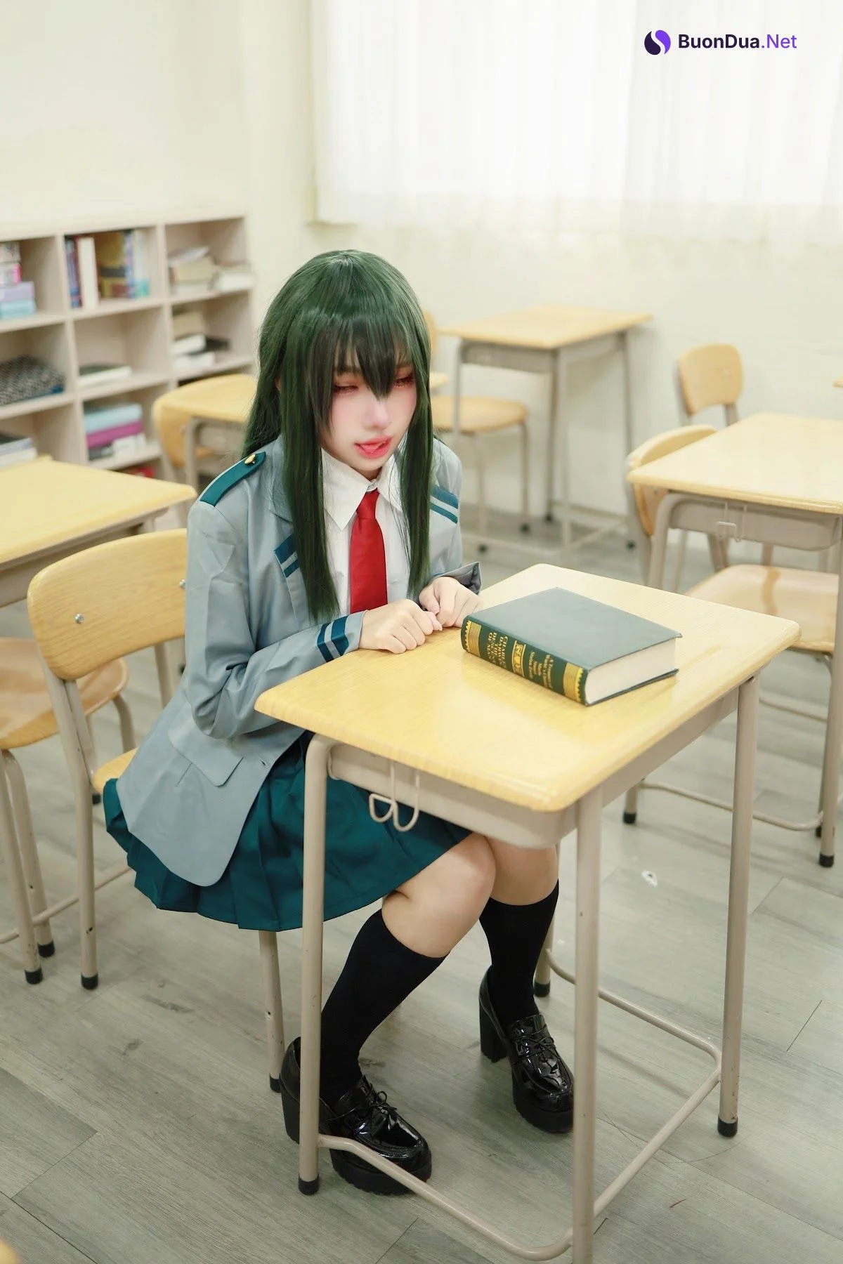 Coser@慕慕Momo – 蛙吹梅雨 學生服 Asui Tsuyu - Photo 6