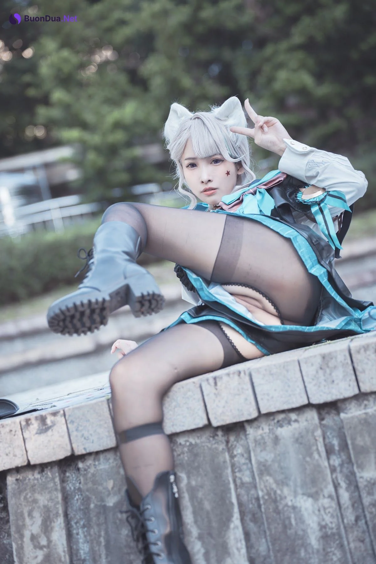 Coser@慕慕Momo – 原神 Genshin 琳妮特的色情魔術 室外 - Photo 10