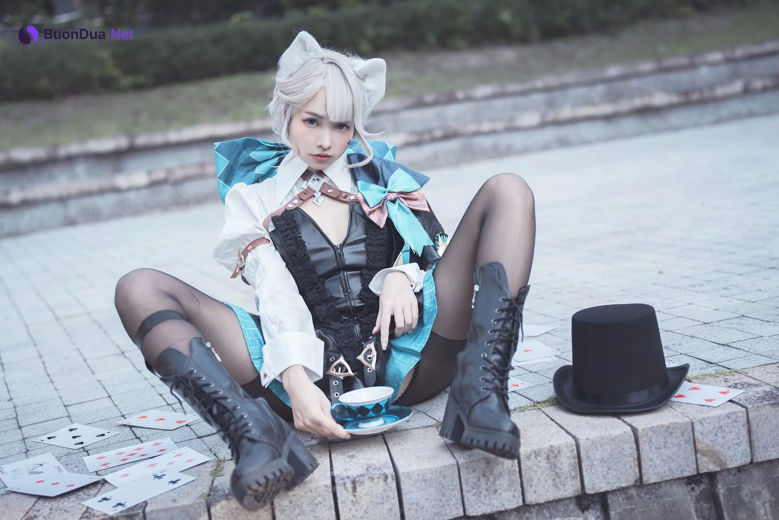 Coser@慕慕Momo – 原神 Genshin 琳妮特的色情魔術 室外 - Photo 13