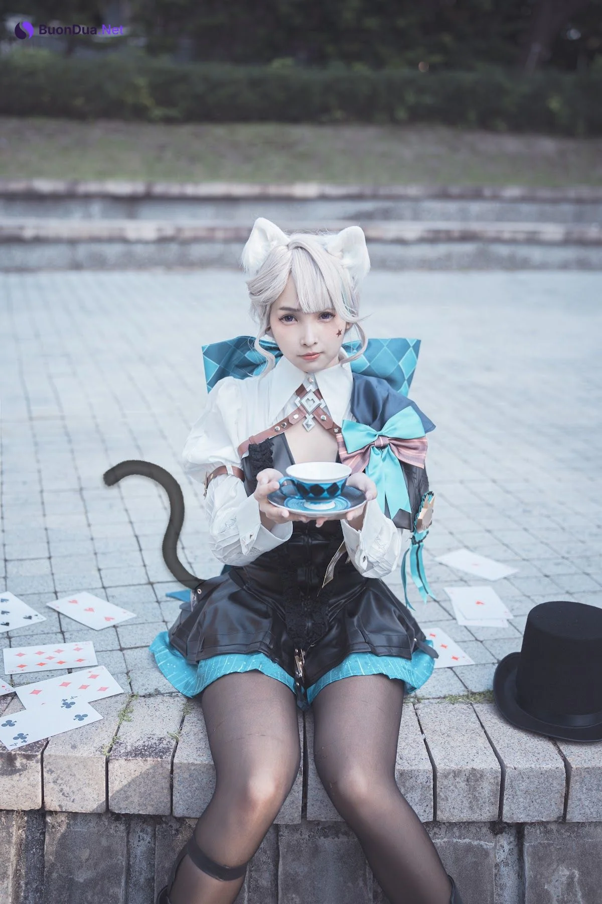 Coser@慕慕Momo – 原神 Genshin 琳妮特的色情魔術 室外 - Photo 14
