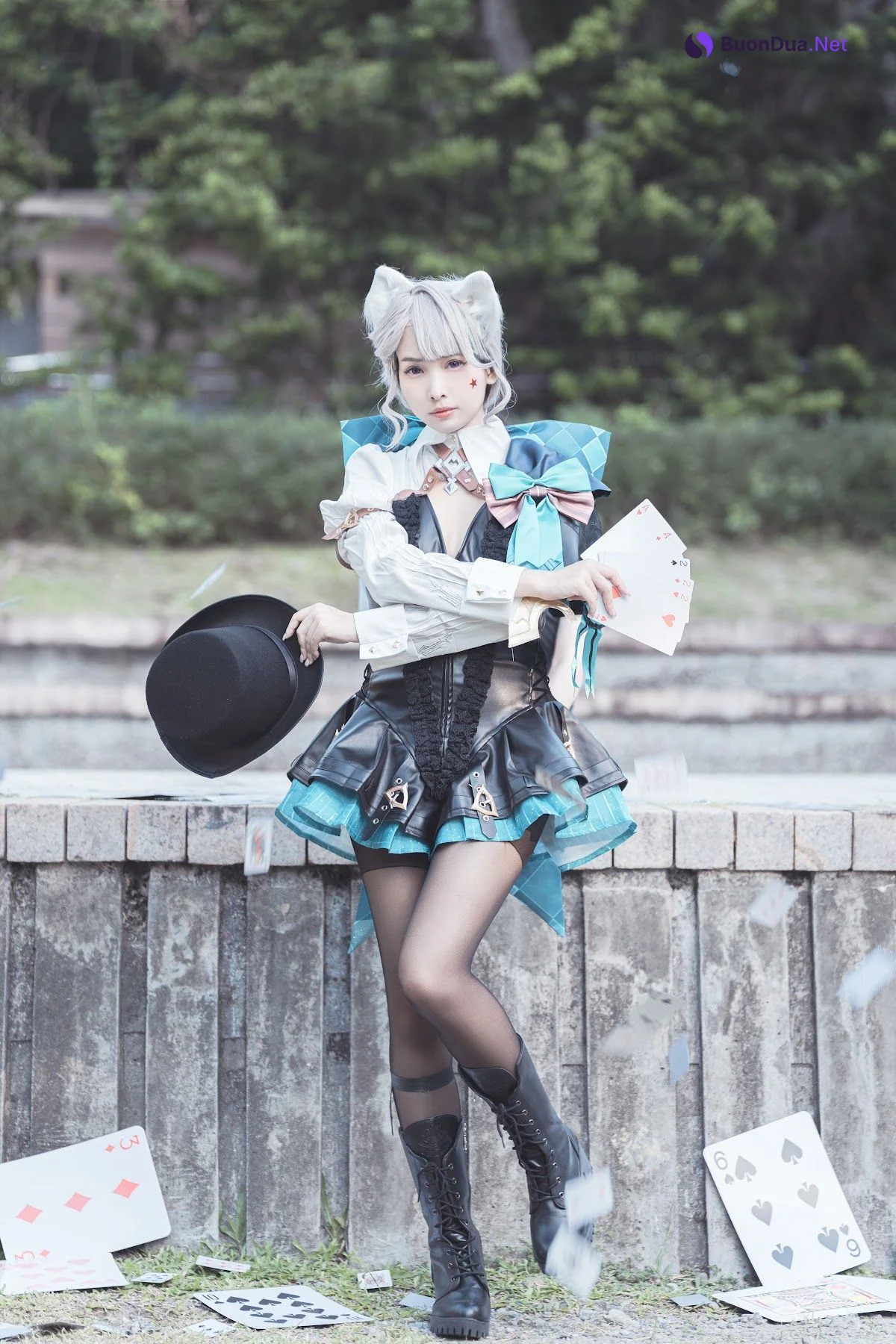 Coser@慕慕Momo – 原神 Genshin 琳妮特的色情魔術 室外 - Photo 15