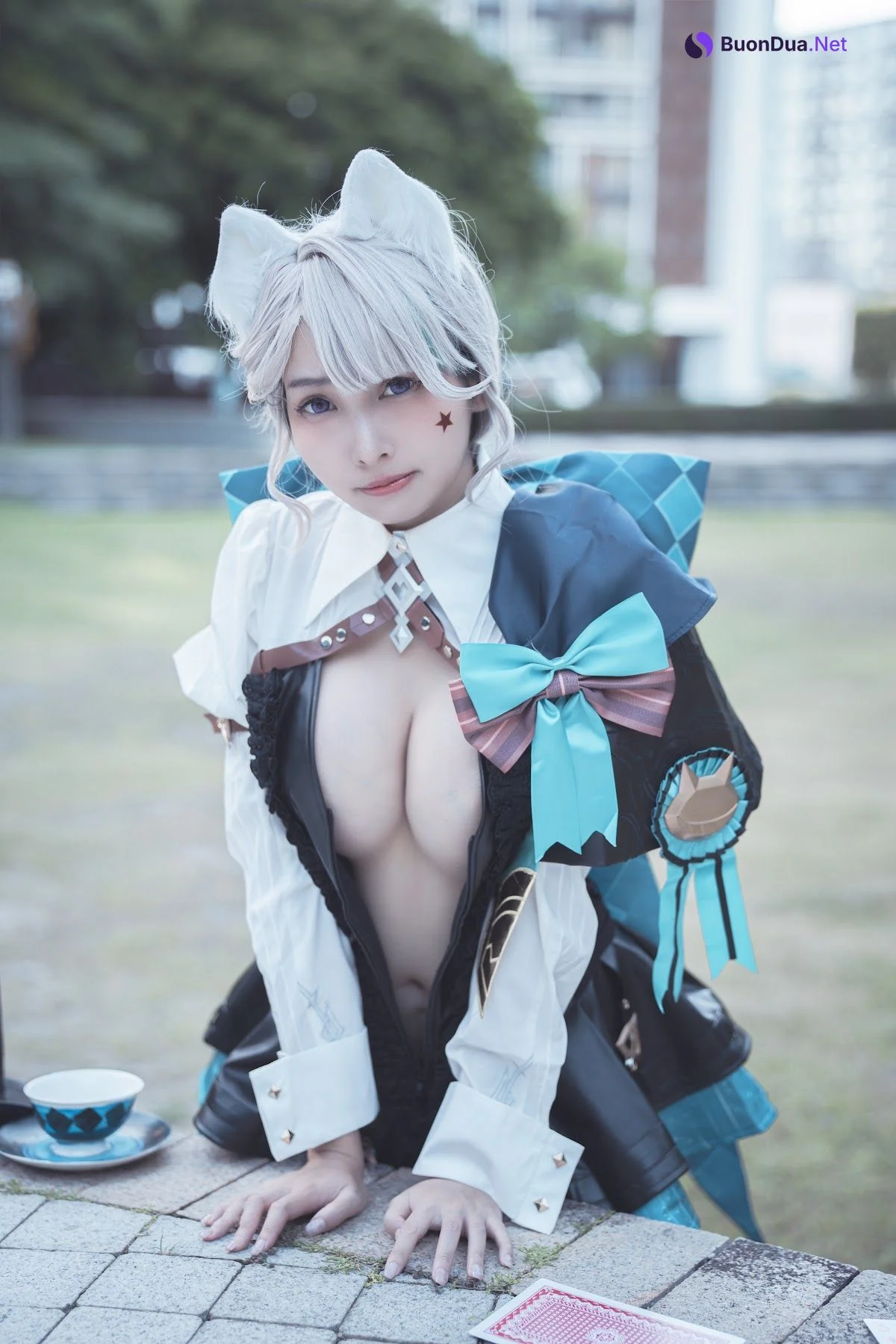 Coser@慕慕Momo – 原神 Genshin 琳妮特的色情魔術 室外 - Photo 18