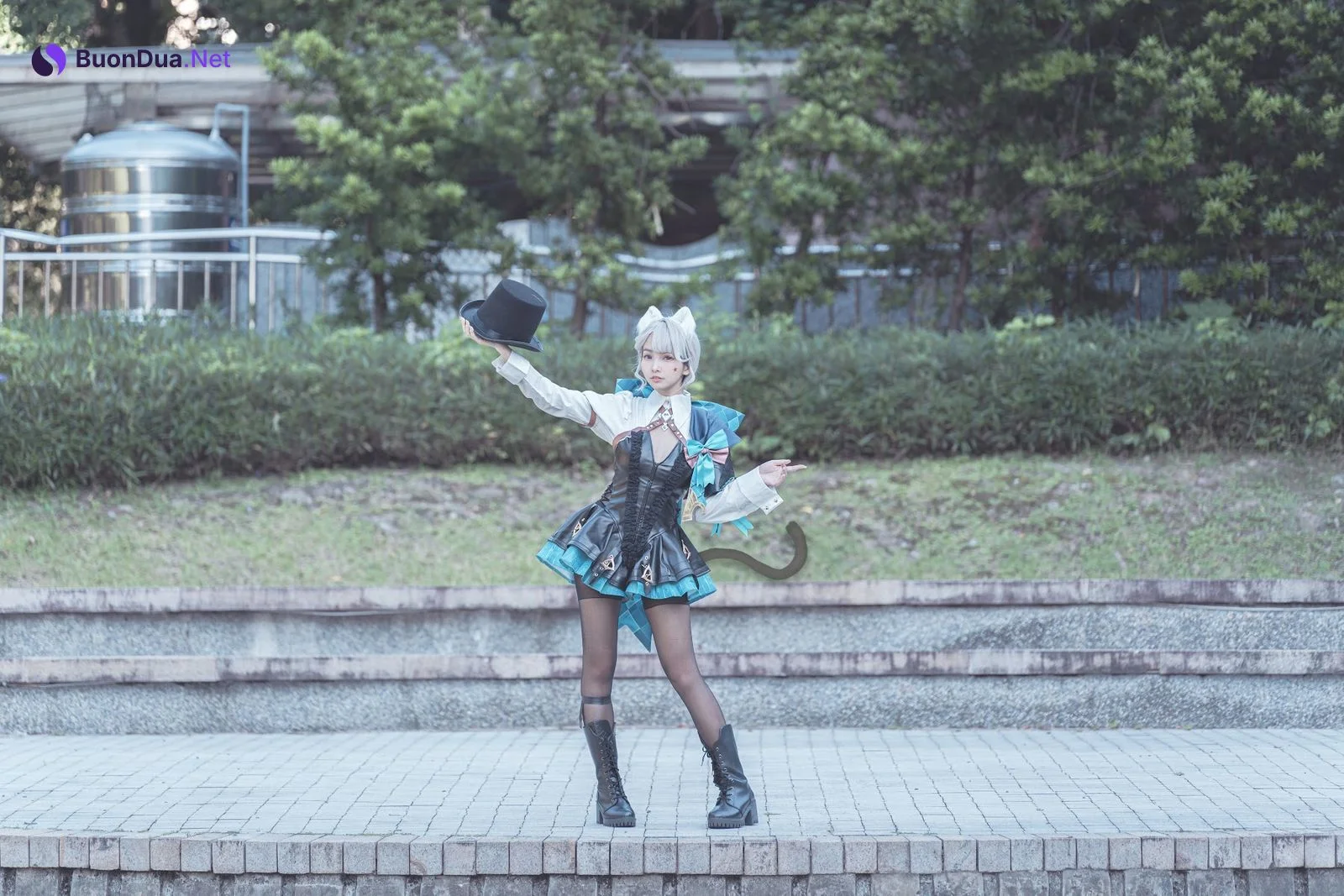 Coser@慕慕Momo – 原神 Genshin 琳妮特的色情魔術 室外 - Photo 2