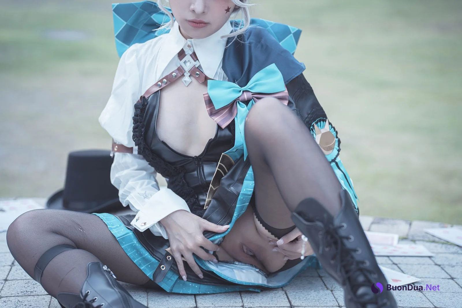 Coser@慕慕Momo – 原神 Genshin 琳妮特的色情魔術 室外 - Photo 20