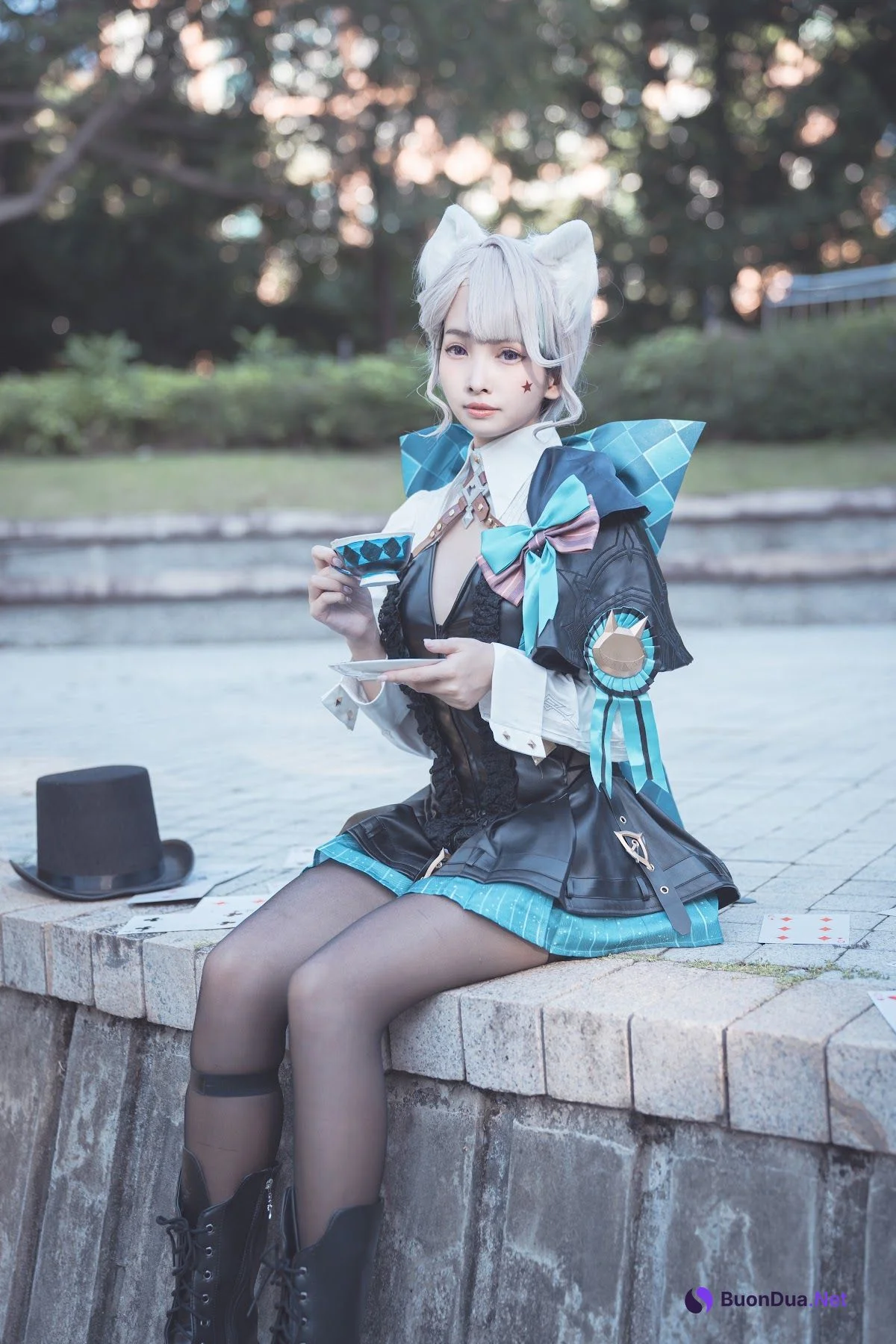 Coser@慕慕Momo – 原神 Genshin 琳妮特的色情魔術 室外 - Photo 7