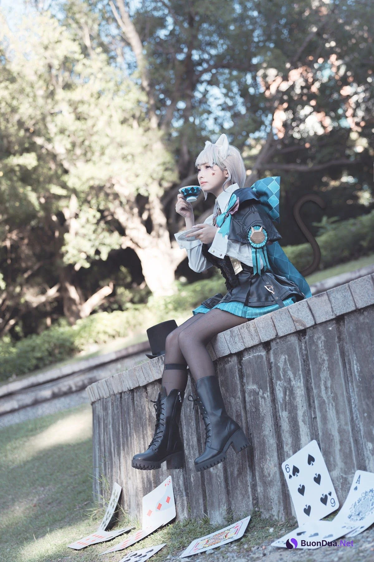 Coser@慕慕Momo – 原神 Genshin 琳妮特的色情魔術 室外 - Photo 8