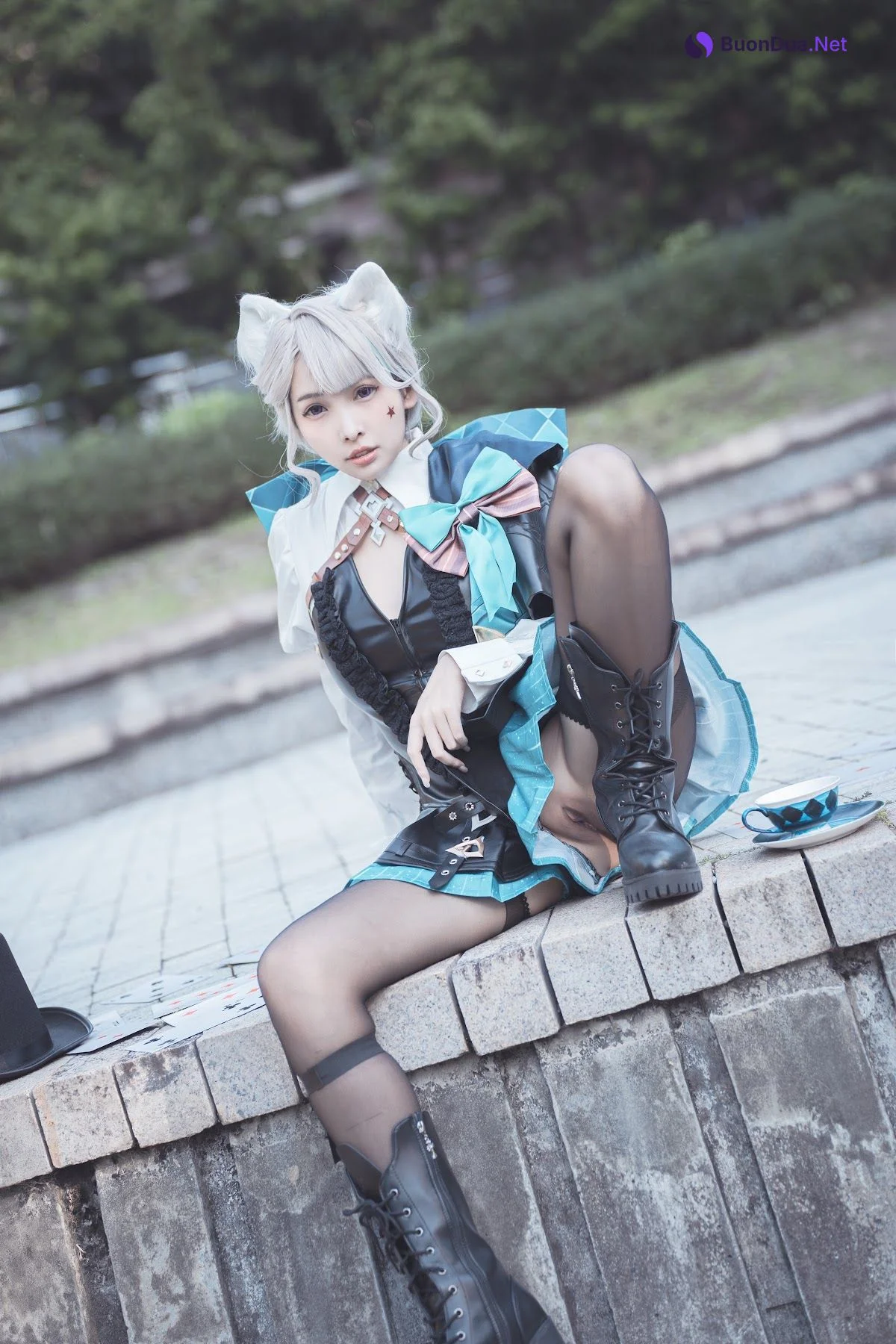 Coser@慕慕Momo – 原神 Genshin 琳妮特的色情魔術 室外 - Photo 9