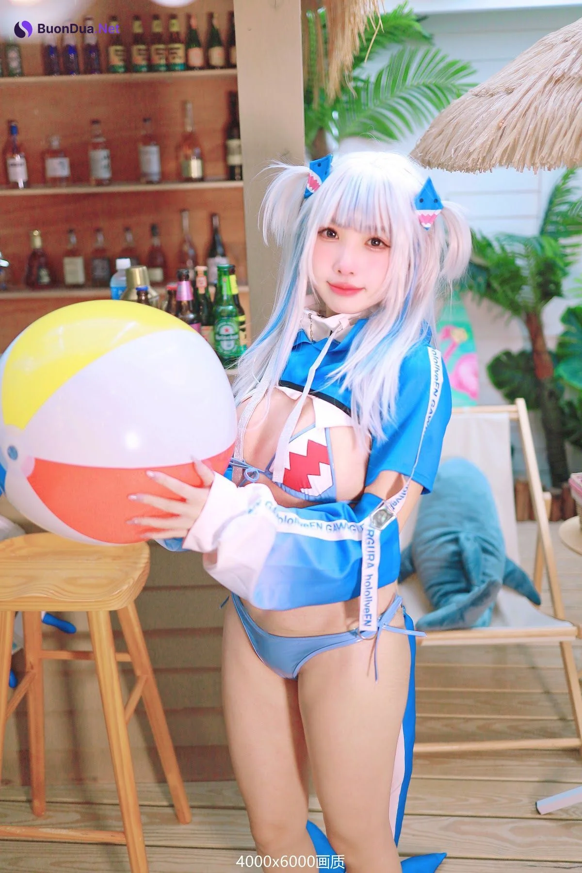 Coser@慕慕Momo – 鲨鱼制服 Gura - รูปภาพ 9