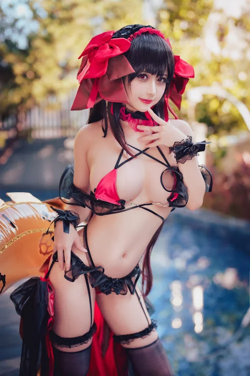 Coser@沖田凜花Rinka – Kurumi Tokisaki Swimsuit