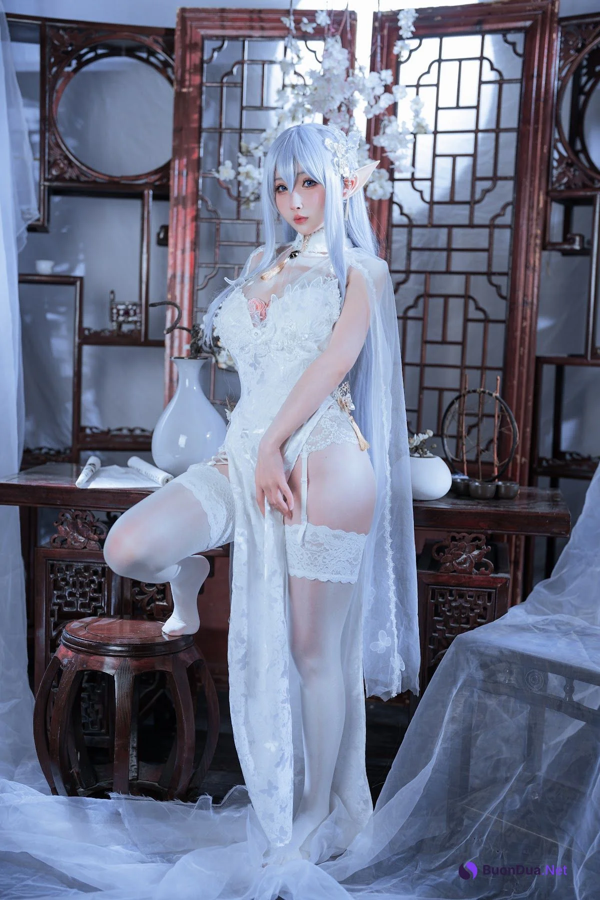 Coser@rioko凉凉子 – 阿尔比恩旗袍 - รูปภาพ 3