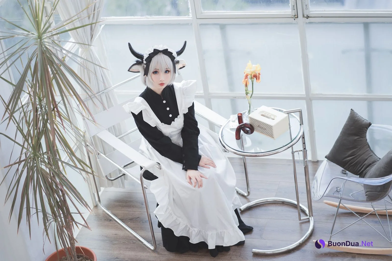 Coser@rioko凉凉子 Vol.063 贴心的奶牛女仆 - Photo 12