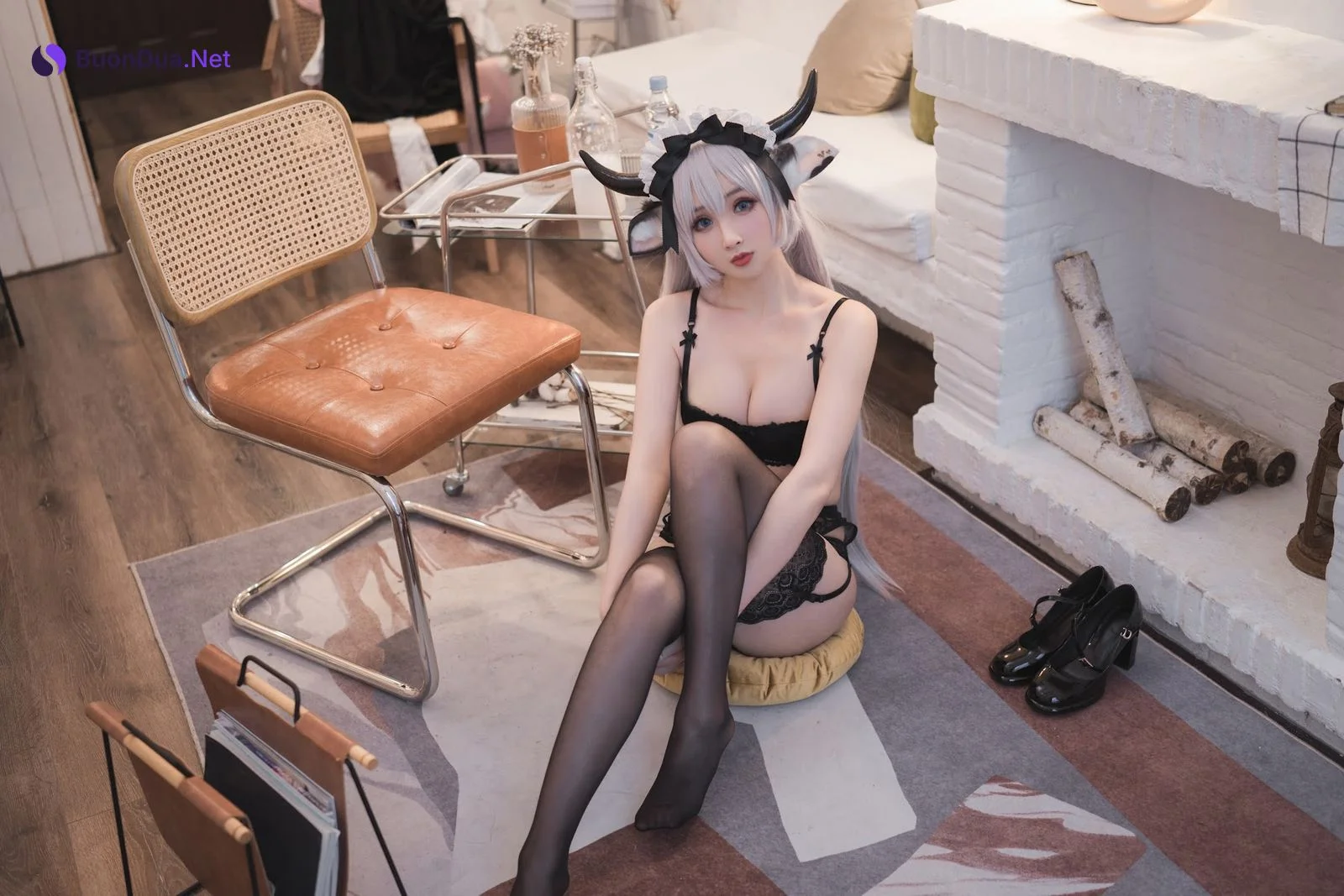 Coser@rioko凉凉子 Vol.063 贴心的奶牛女仆 - Photo 13