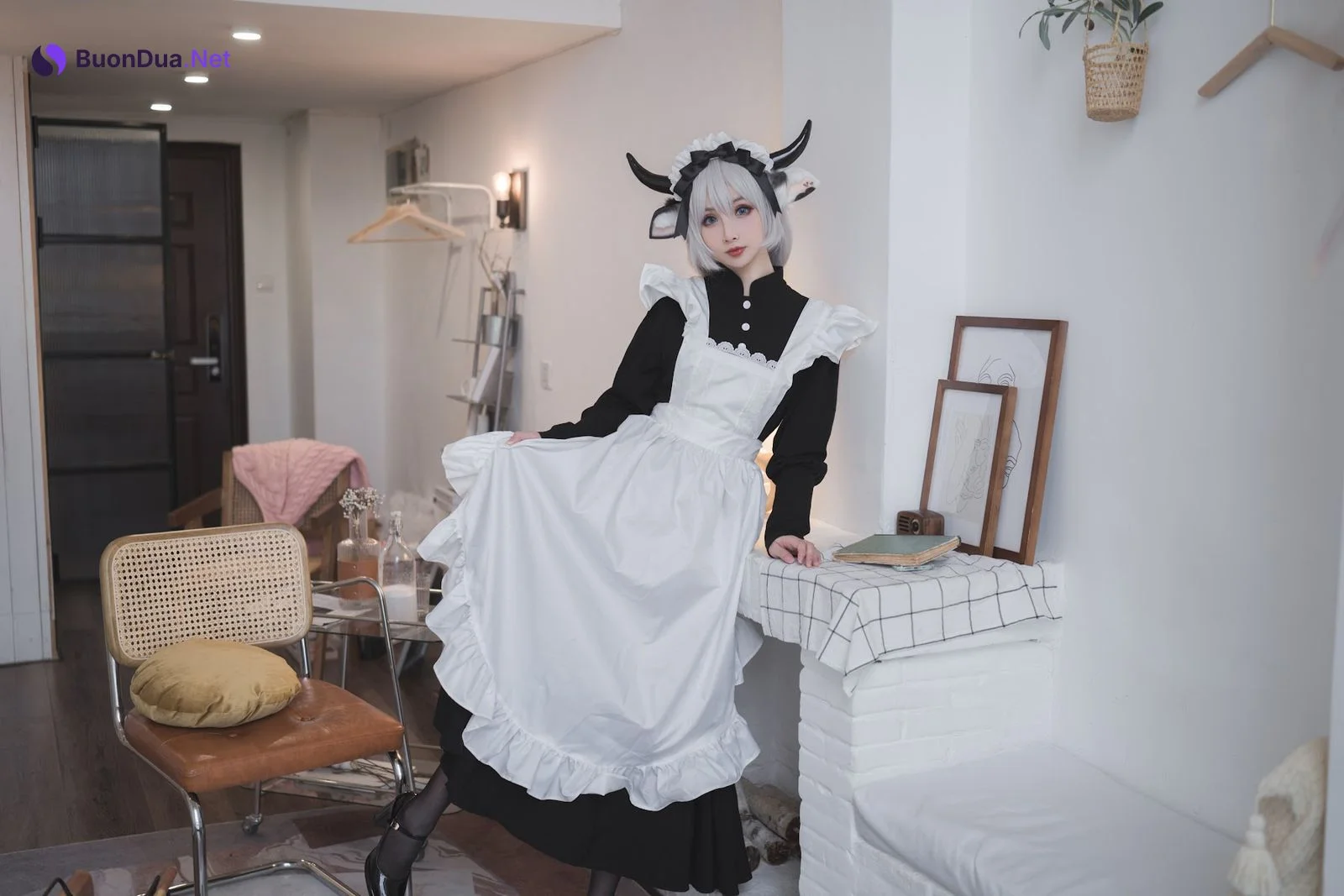Coser@rioko凉凉子 Vol.063 贴心的奶牛女仆 - Photo 7