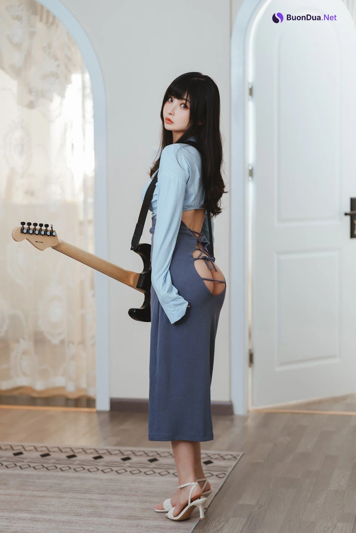 Coser@rioko凉凉子 Vol.074 吉他妹妹系带裙 - Photo 12