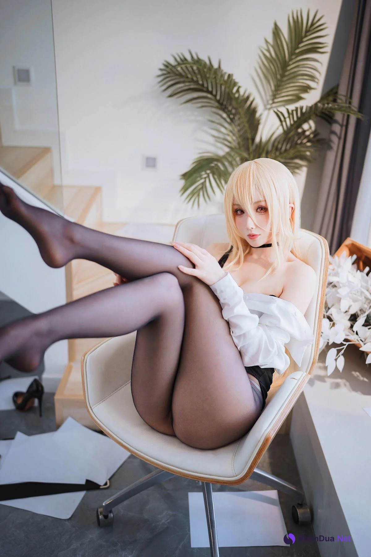 Coser@rioko凉凉子 Vol.113 碧蓝航线 冤仇 办公室的意外 - 사진 14