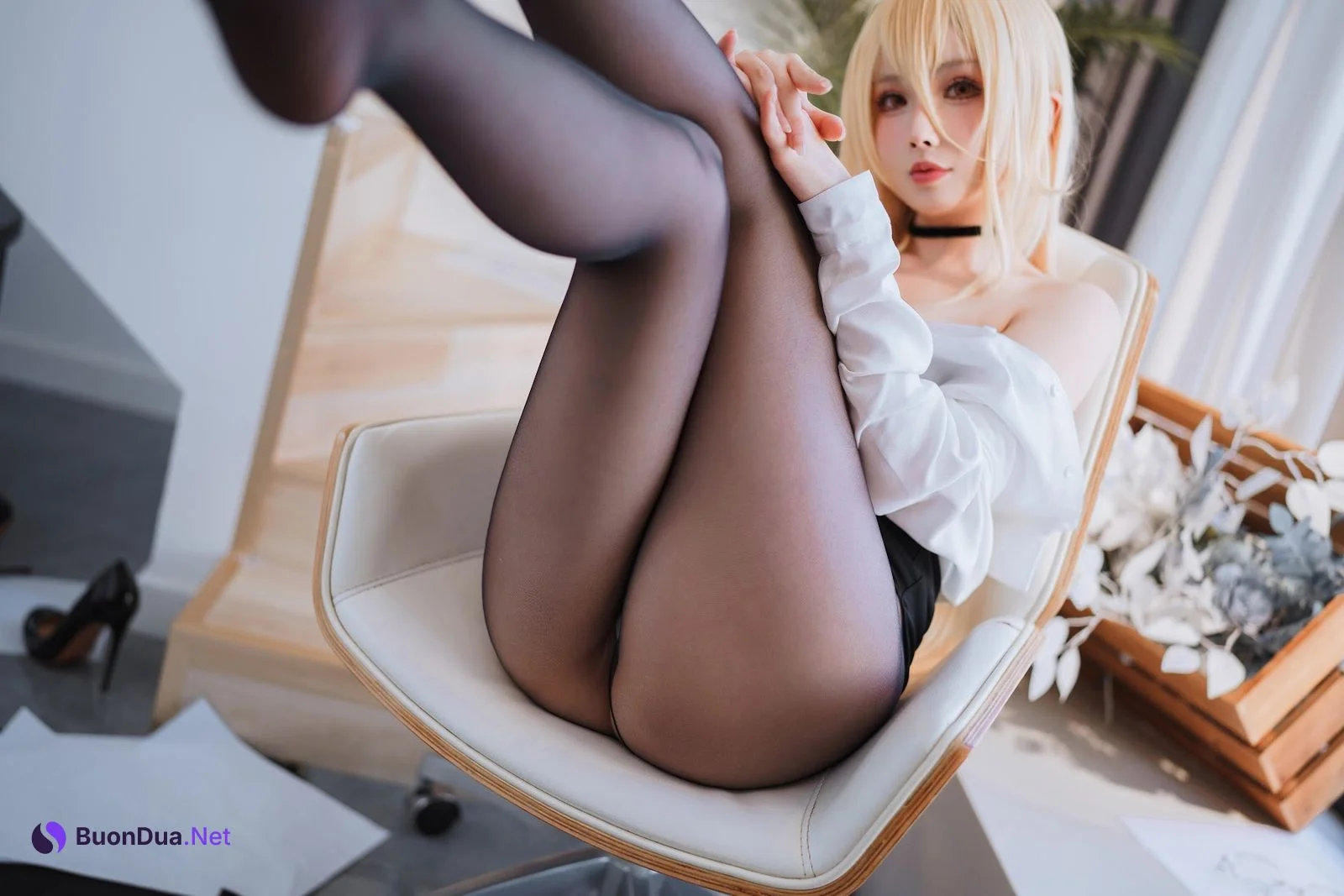 Coser@rioko凉凉子 Vol.113 碧蓝航线 冤仇 办公室的意外 - 사진 15