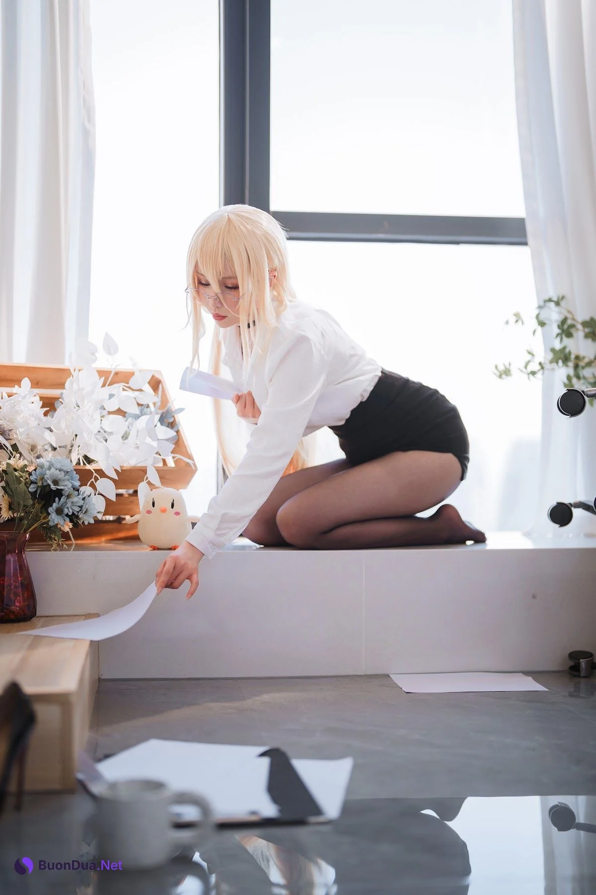 Coser@rioko凉凉子 Vol.113 碧蓝航线 冤仇 办公室的意外 - 사진 5
