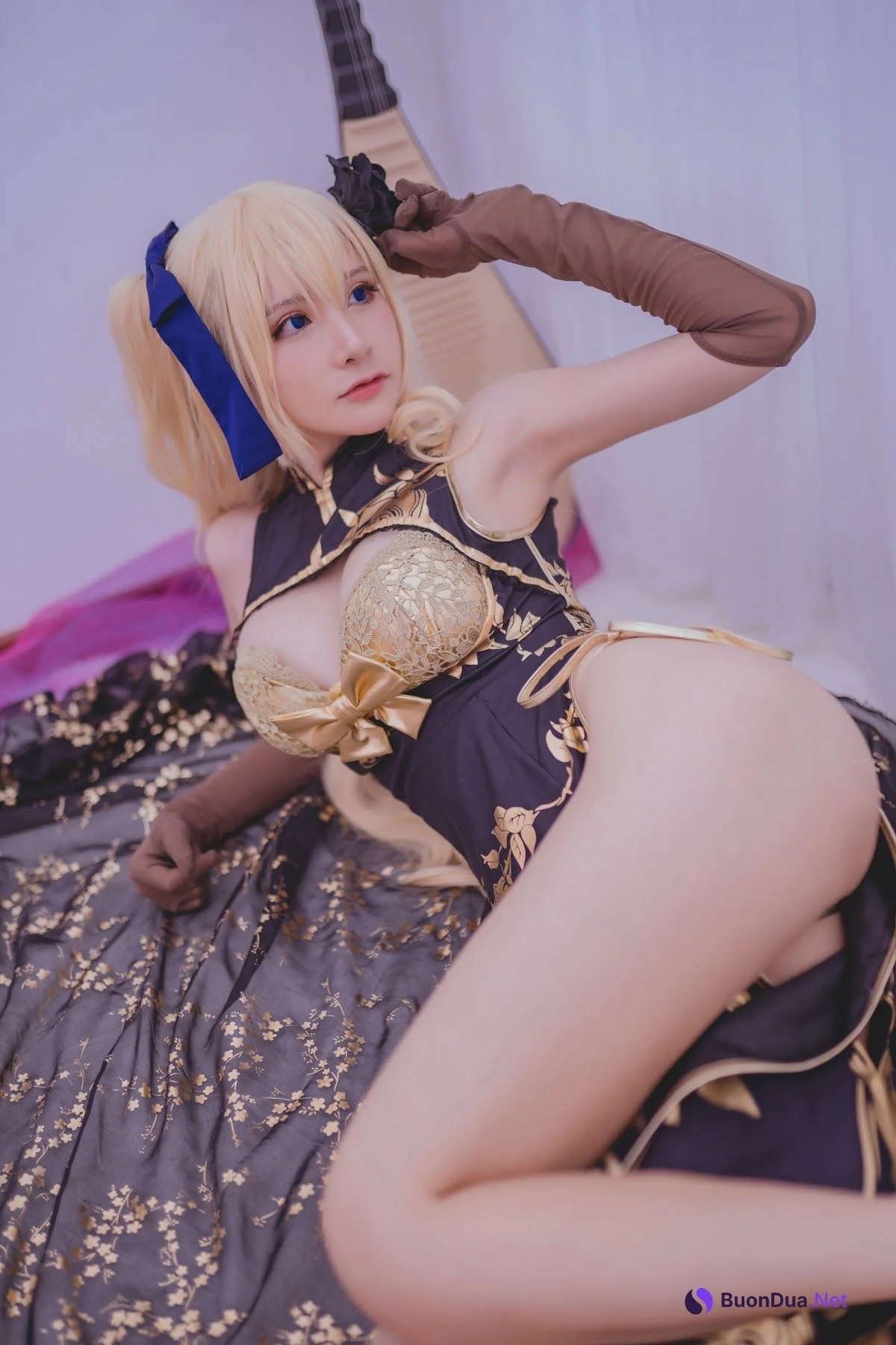 Coser@前羽_rr – 幻想 金莲 - 照片 5