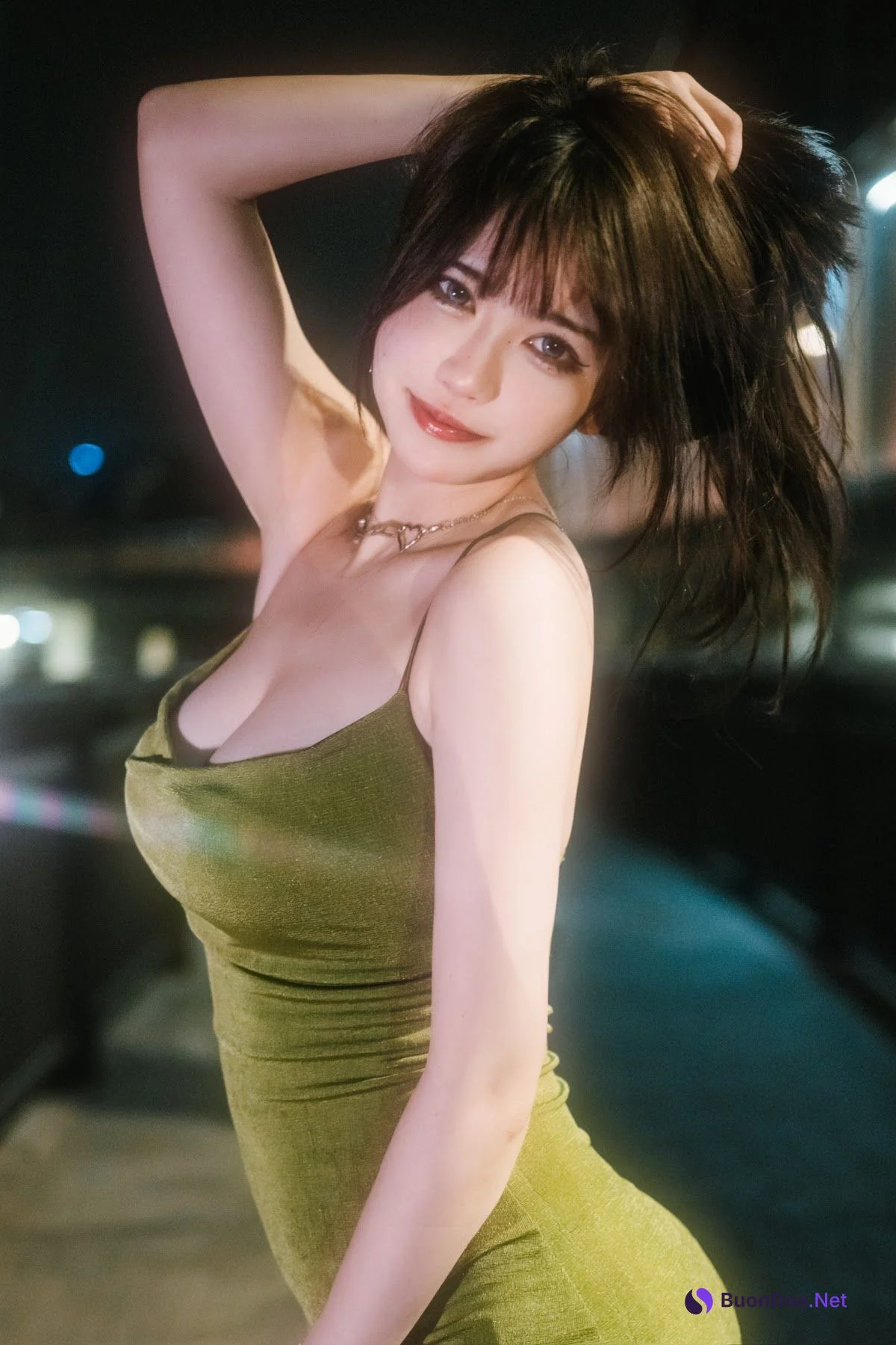 Coser@Tina很妖孽呀 – 绿色连衣裙 - รูปภาพ 2