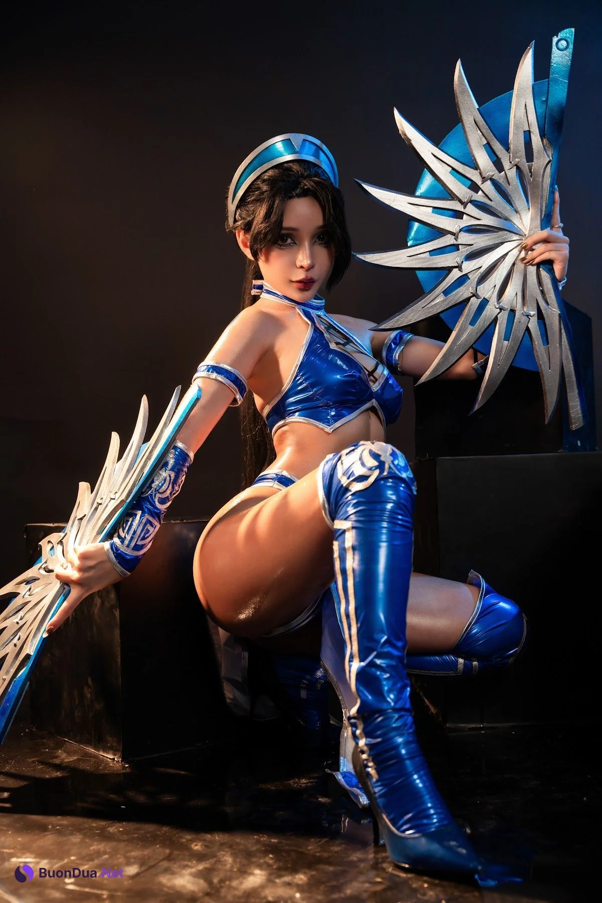 Coser@UmekoJ – Cosplay Kitana Mortal Kombat - Photo 11