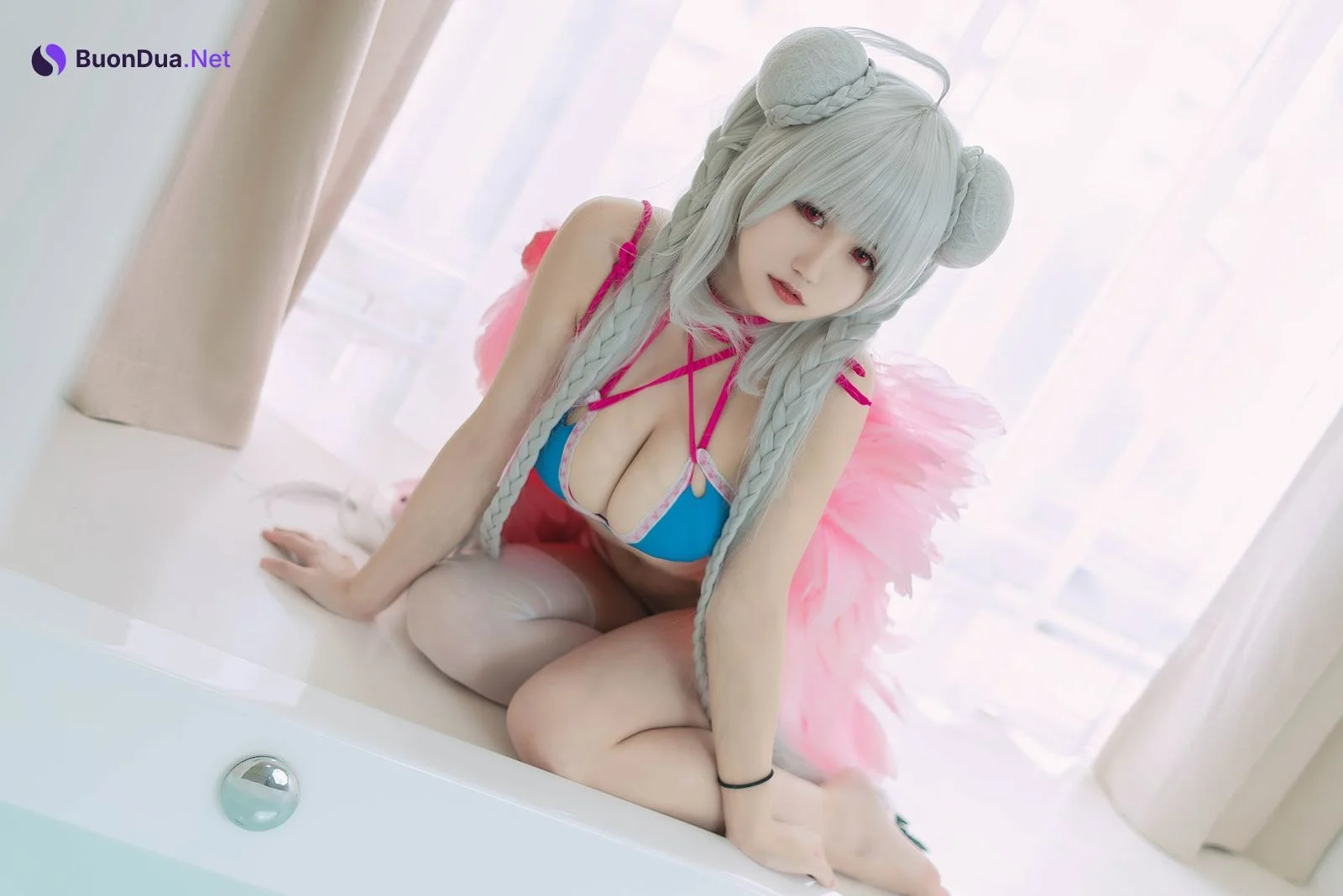 Coser@小仓千代w – 可畏泳装 - 照片 4