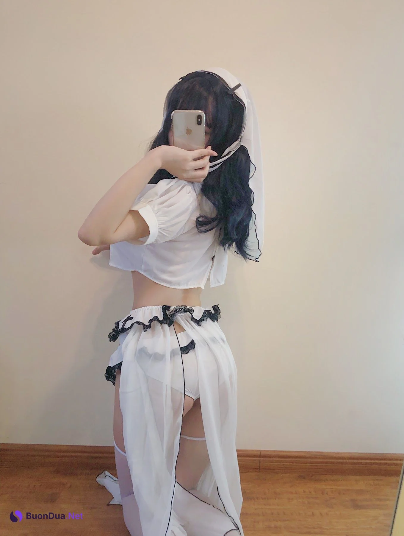 Coser@小仓千代w – 白色修女服自拍 - Photo 12