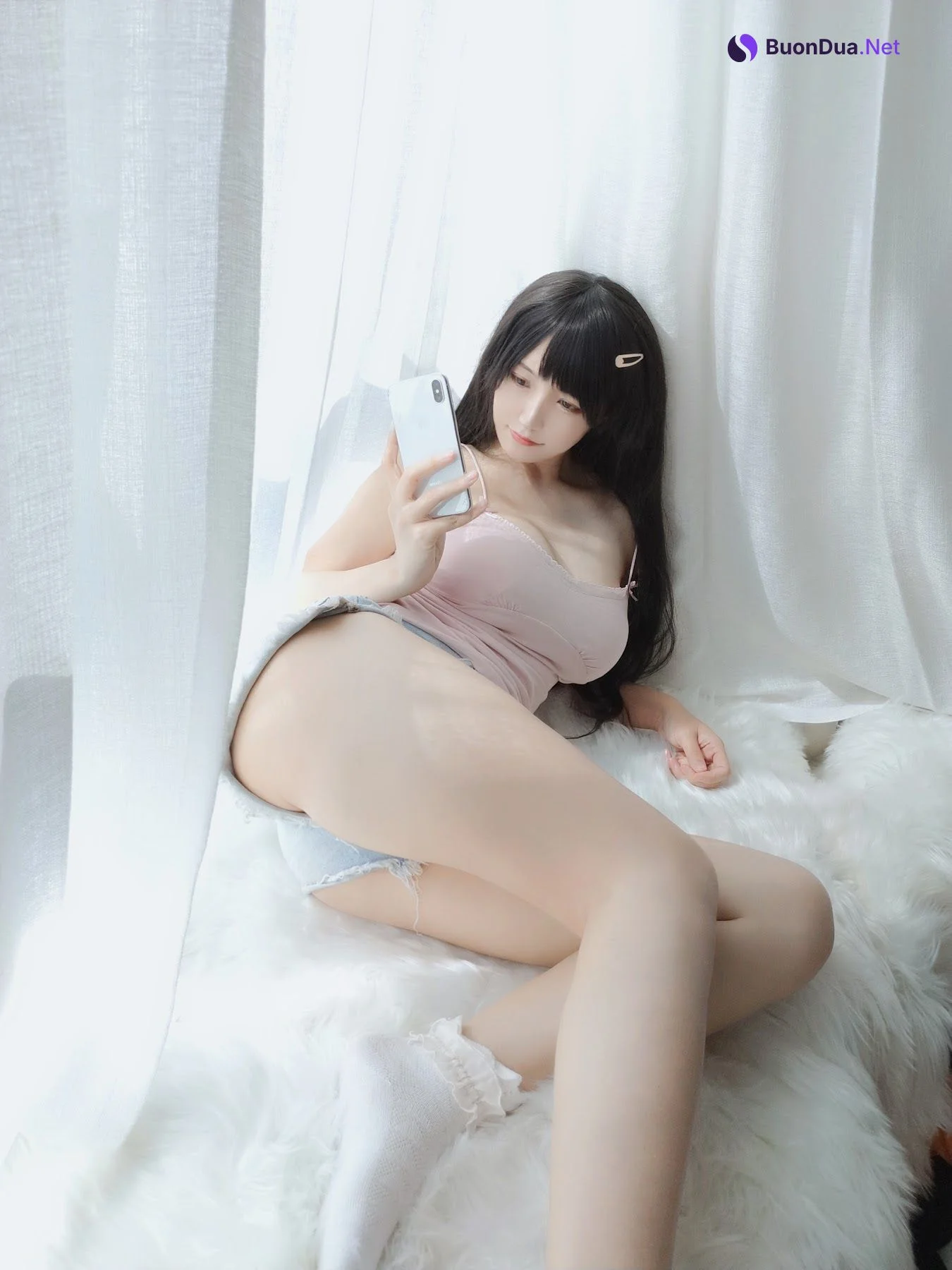 Coser@小仓千代w No.003 粉色吊带 - 照片 3