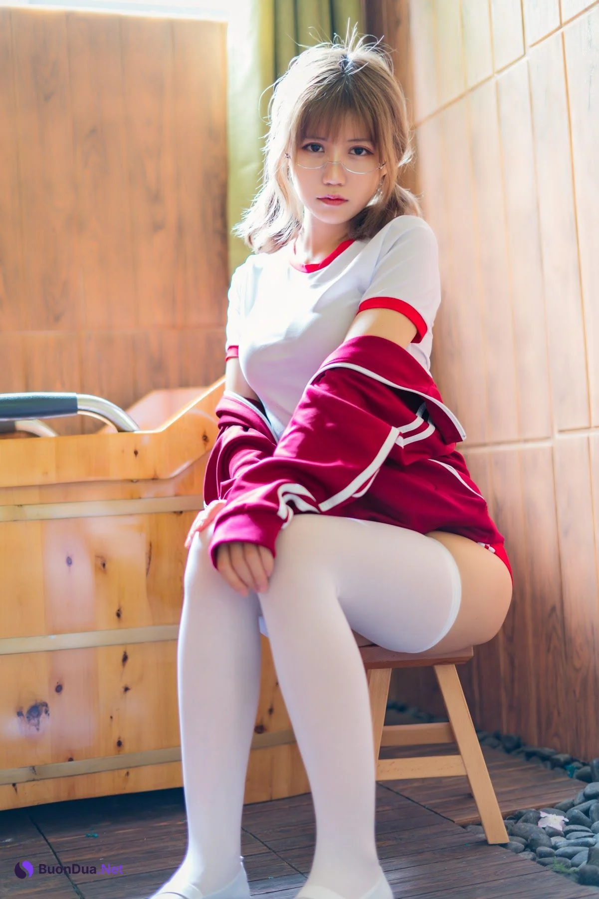 Coser@小仓千代w No.005 红色体操服 - Photo 10
