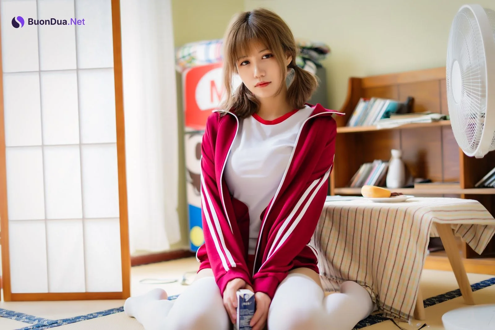 Coser@小仓千代w No.005 红色体操服 - Photo 12
