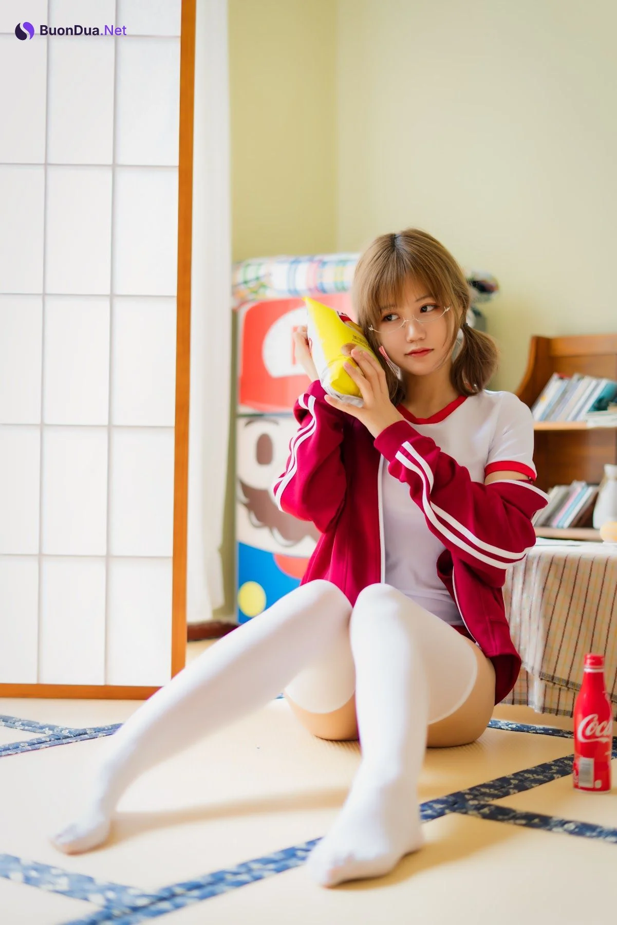 Coser@小仓千代w No.005 红色体操服 - Photo 14
