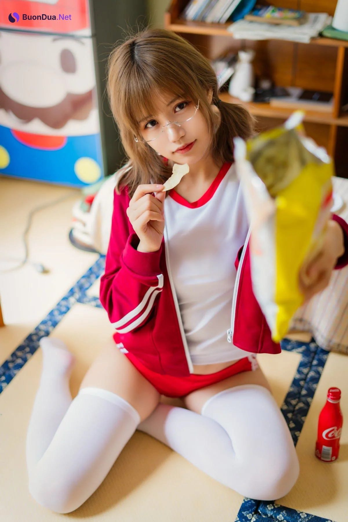 Coser@小仓千代w No.005 红色体操服 - Photo 16