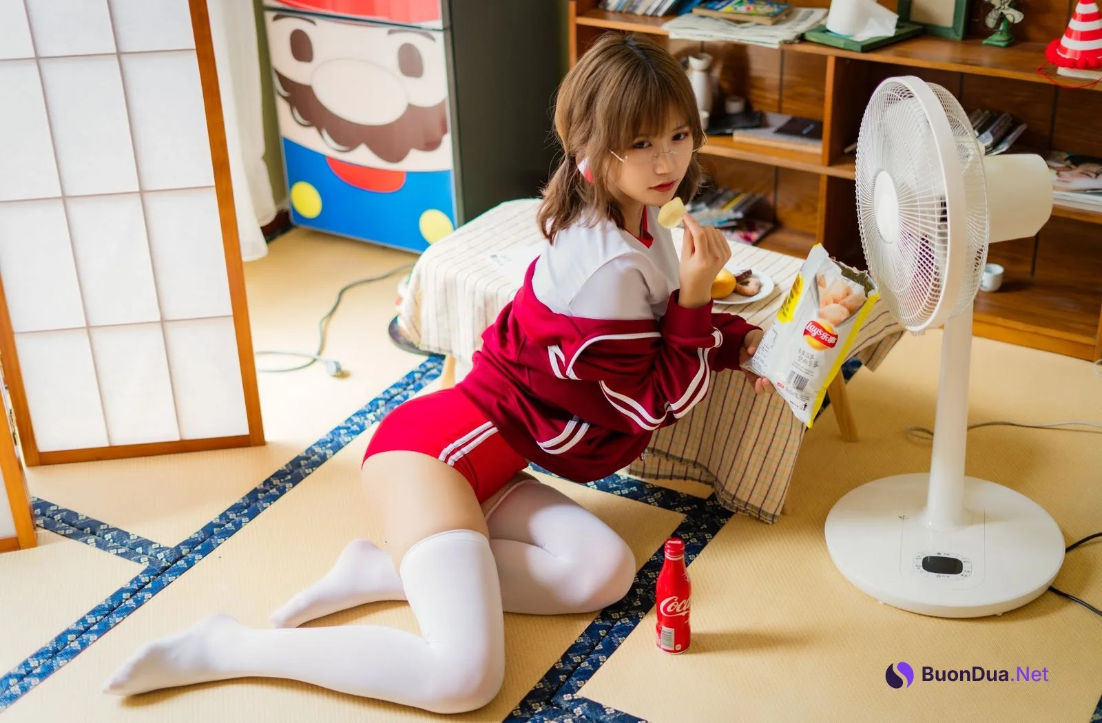 Coser@小仓千代w No.005 红色体操服 - Photo 17