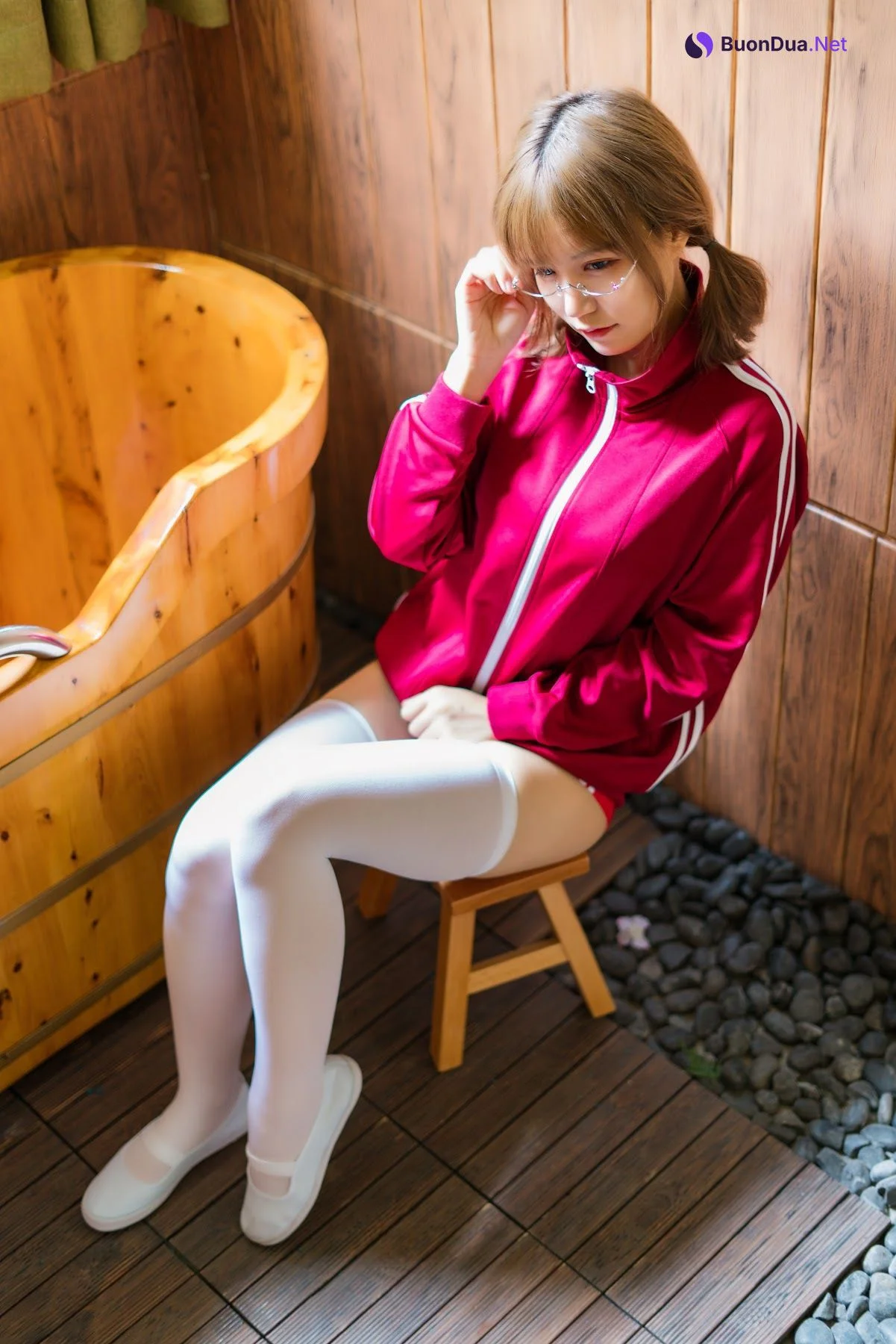 Coser@小仓千代w No.005 红色体操服 - Photo 5