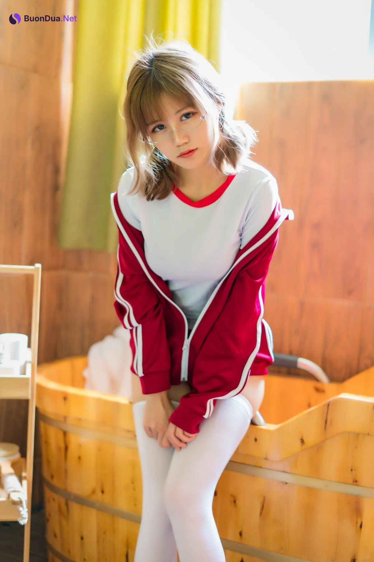 Coser@小仓千代w No.005 红色体操服 - Photo 6