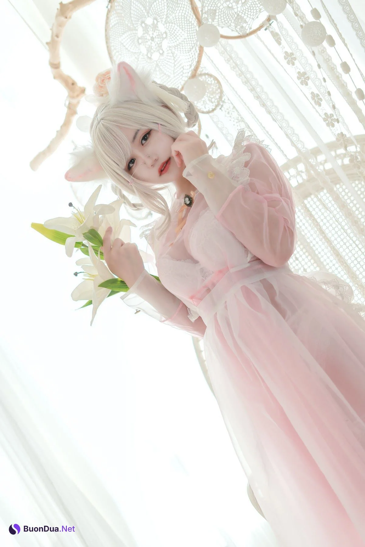 Coser@小仓千代w No.007 透明女仆粉色 - 사진 10